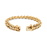 13K Gold Woven 12mm Link 7 3/8” Bracelet