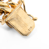 13K Gold Woven 12mm Link 7 3/8” Bracelet