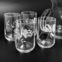 Princess House "Heritage" Pitcher & Flat Juice Glass Set (9pcs)