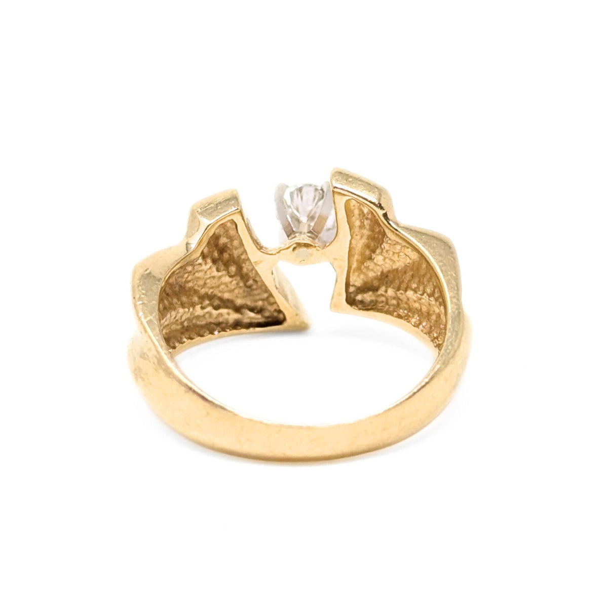 Vintage 14K Gold 1/4ct Diamond Solitaire Ring - Size 5.5