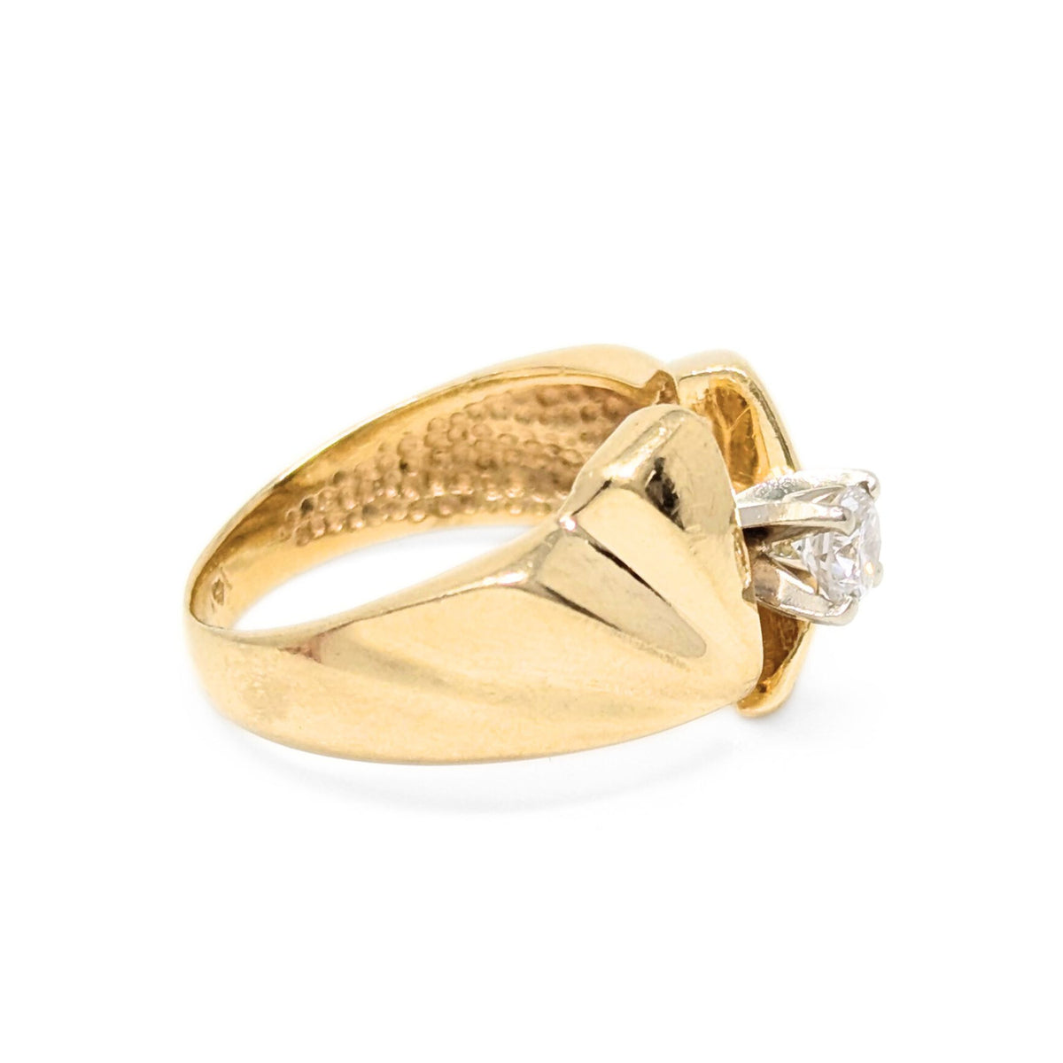 Vintage 14K Gold 1/4ct Diamond Solitaire Ring - Size 5.5