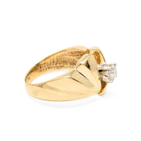 Vintage 14K Gold 1/4ct Diamond Solitaire Ring - Size 5.5