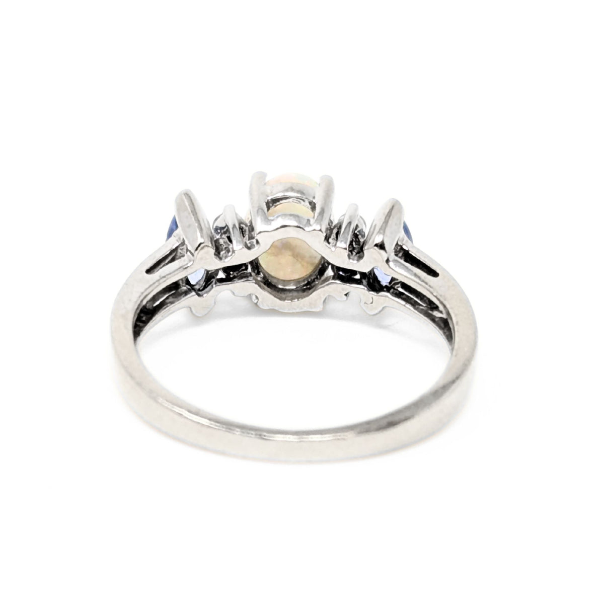 EFFY 14K Gold Opal, Blue Topaz, & Diamond Ring - Size 5.5