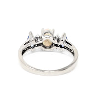 EFFY 14K Gold Opal, Blue Topaz, & Diamond Ring - Size 5.5