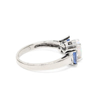 EFFY 14K Gold Opal, Blue Topaz, & Diamond Ring - Size 5.5