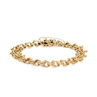 Vintage Yellow Gold Centipede Link 6 3/4" Bracelet