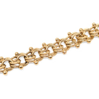 Vintage Yellow Gold Centipede Link 6 3/4" Bracelet