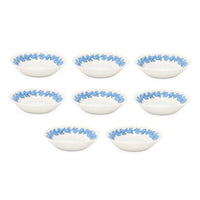 Wedgwood "Lavender on Cream" Shell Edge Fruit/Dessert Bowls (Set of 8)