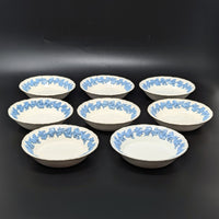 Wedgwood "Lavender on Cream" Shell Edge Fruit/Dessert Bowls (Set of 8)