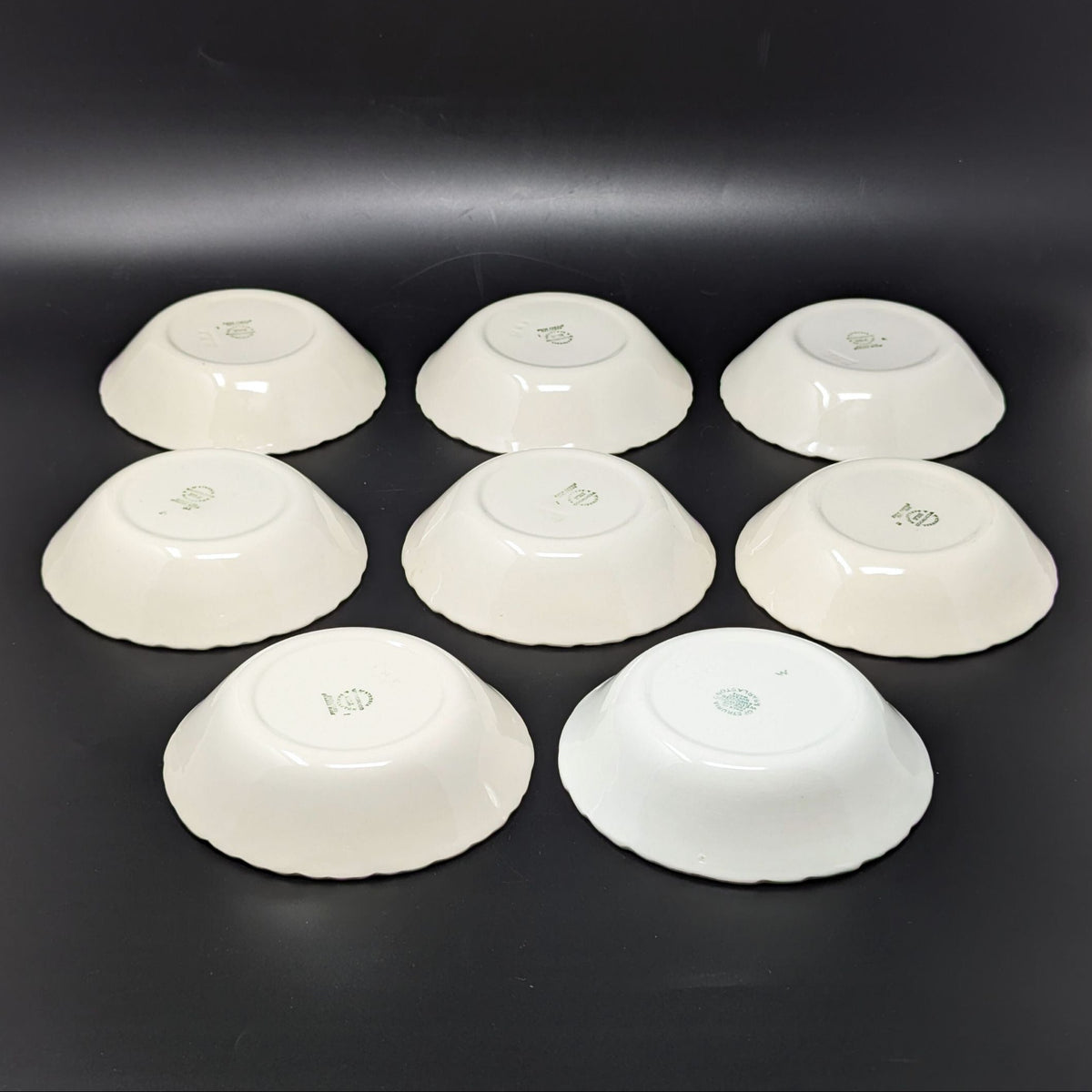 Wedgwood "Lavender on Cream" Shell Edge Fruit/Dessert Bowls (Set of 8)