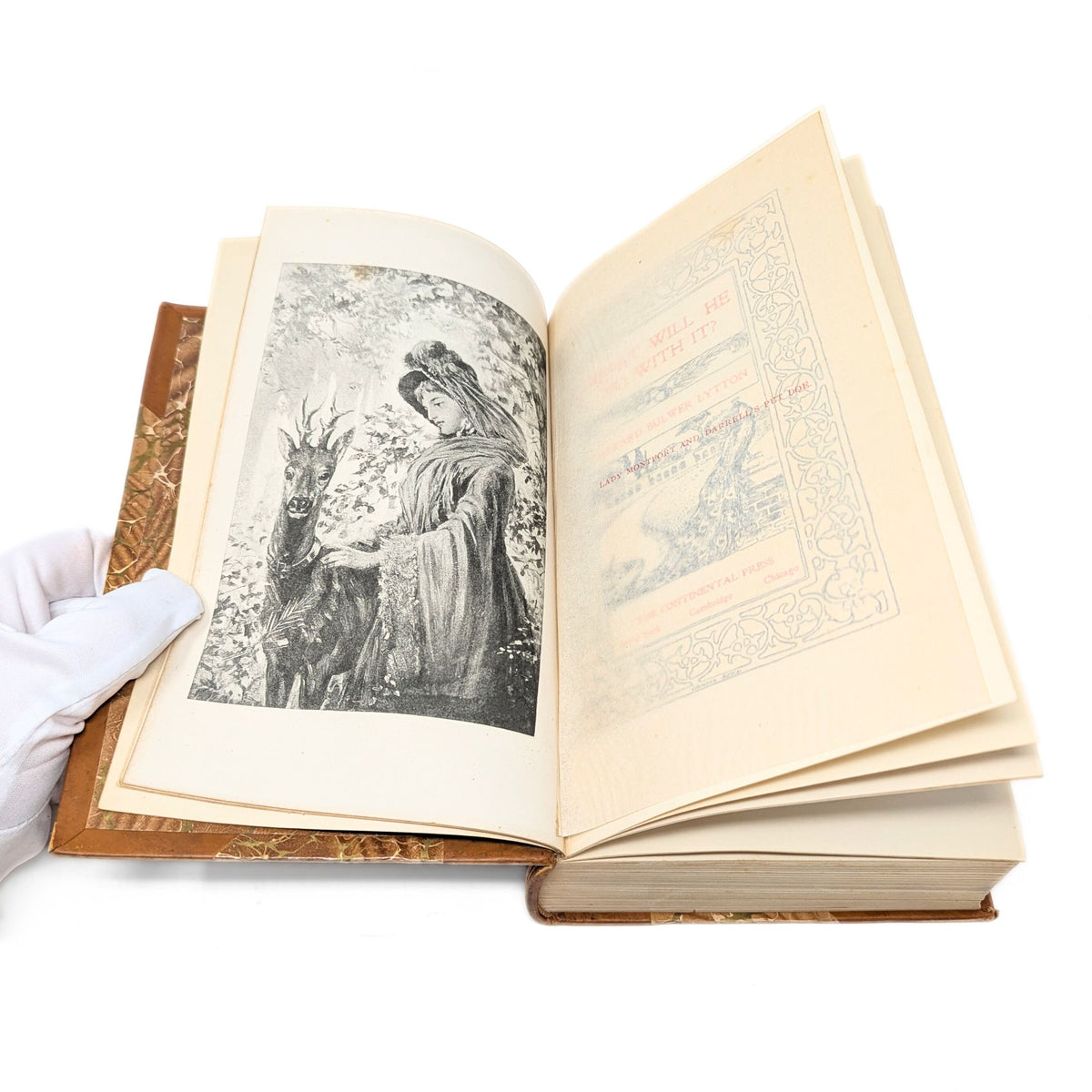 Bulwer's Works, The Continental Press c. 1900, 6 Half Bound Books