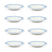 Wedgwood "Lavender on Cream" Shell Rim Soup Bowls (Set of 8)