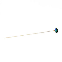 Antique Glass "Peacock Eye" Hat Pin