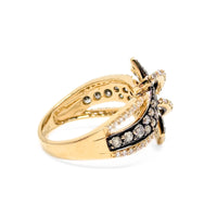 Le Vian 14K Gold 1.2tcw Vanilla/Chocolate Diamond Ribbon Ring - Size 7