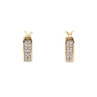 14K Gold 36 Diamond Mini Hoop Earrings