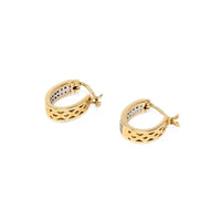14K Gold 36 Diamond Mini Hoop Earrings