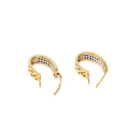 14K Gold 36 Diamond Mini Hoop Earrings