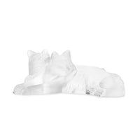 Crystal Lalique Cats Figurine "Happy and Heggie"