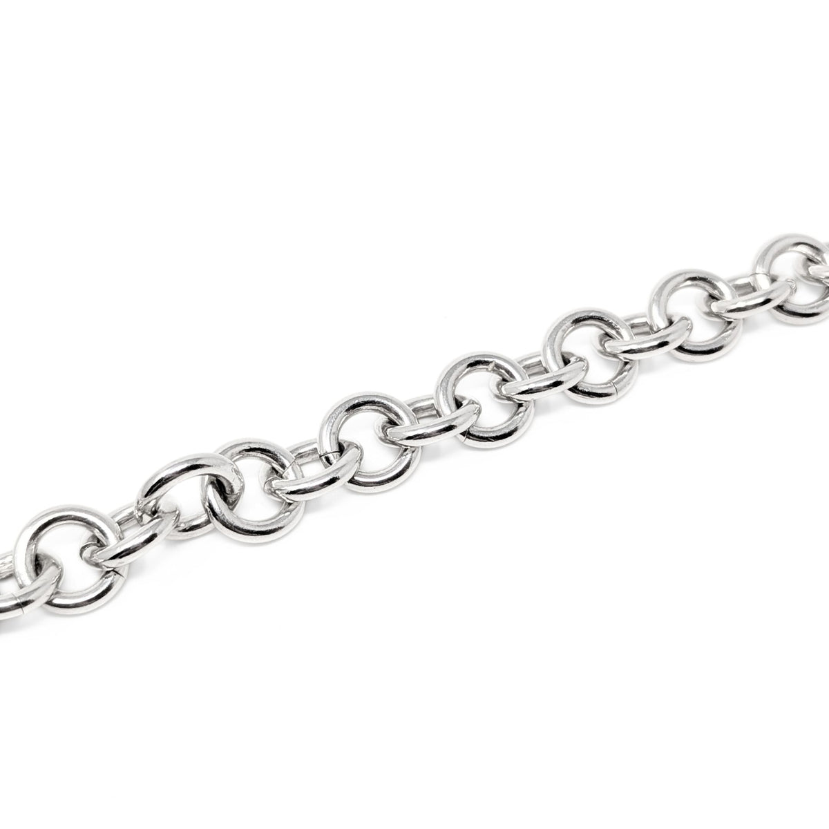 Vintage Sterling Silver Rolo T-Bar Toggle Bracelet