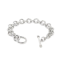 Vintage Sterling Silver Rolo T-Bar Toggle Bracelet