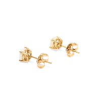 14K Gold Fire Opal Stud Earrings