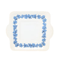 Wedgwood "Lavender on Cream" Shell Edge Square Handled Cake Plate