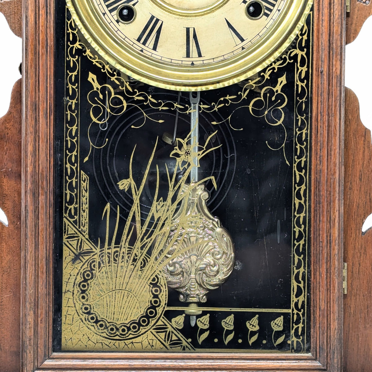 EN Welch 1890 #4 8-Day Gingerbread Mantel Clock