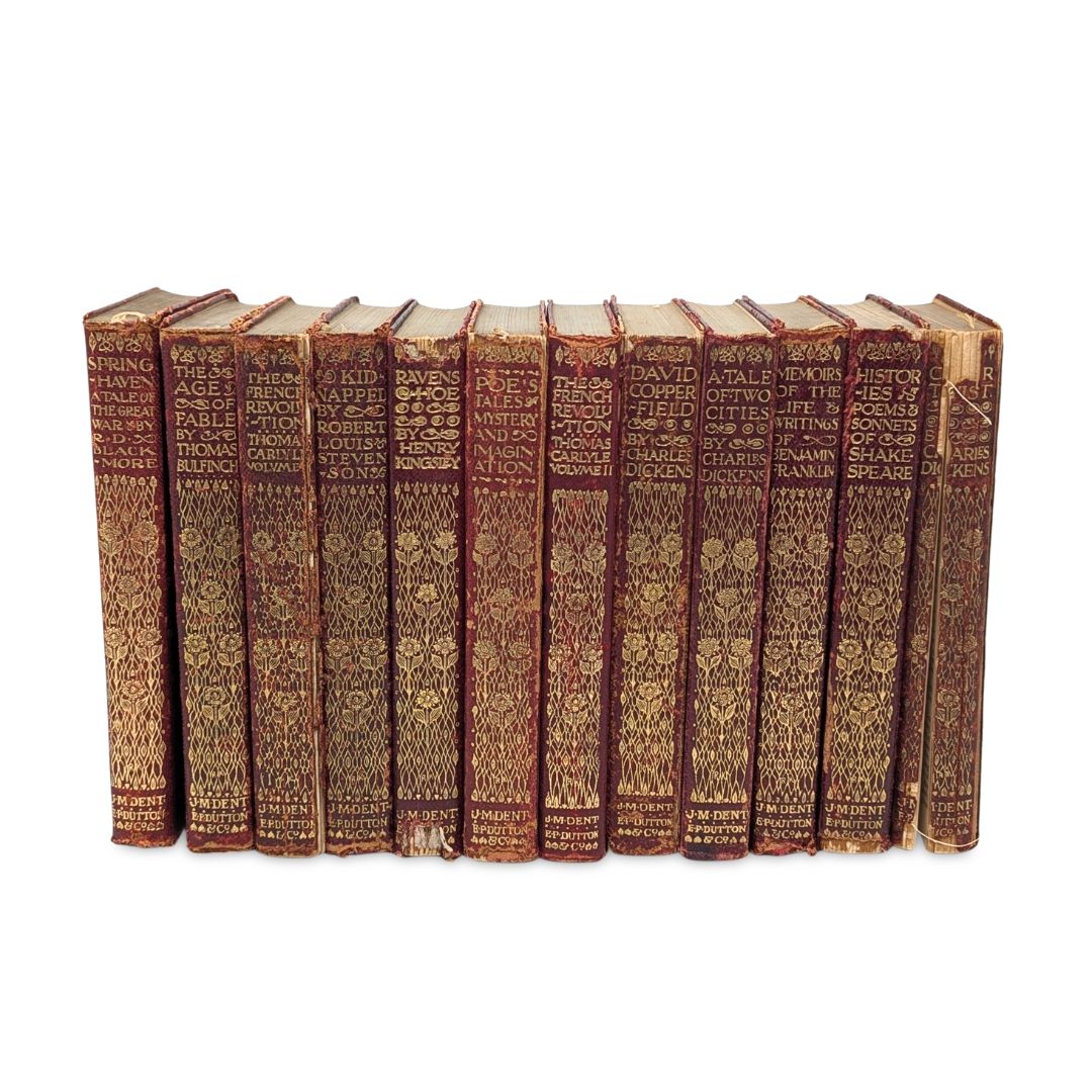 Early 20th c. "Everyman's Library" Collection, Twelve Volumes
