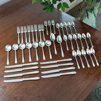 William Rogers & Son Silver Plate "Exquisite" 43pc Flatware Set, ca. 1940