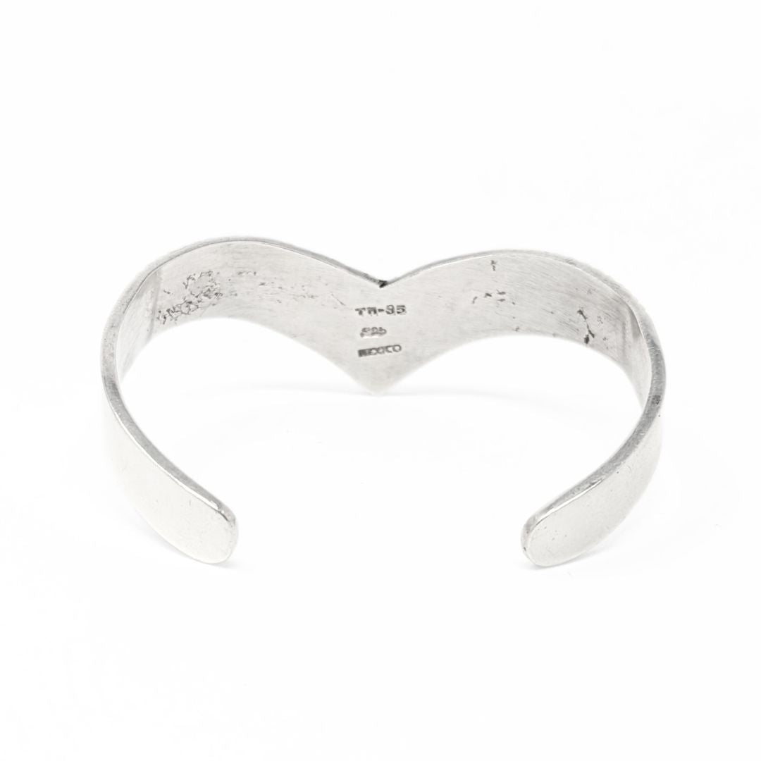 Taxco TM-95 Sterling Geometric Cuff Bracelet