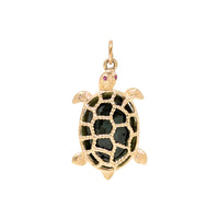 14K Gold Jade Turtle Pendant/Charm