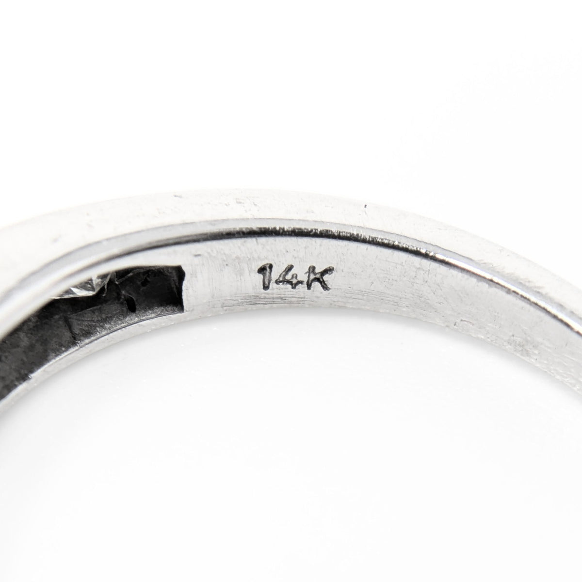 14K White Gold Princess Cut Diamond Anniversary Band - Size 6.25