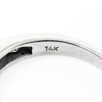 14K White Gold Princess Cut Diamond Anniversary Band - Size 6.25