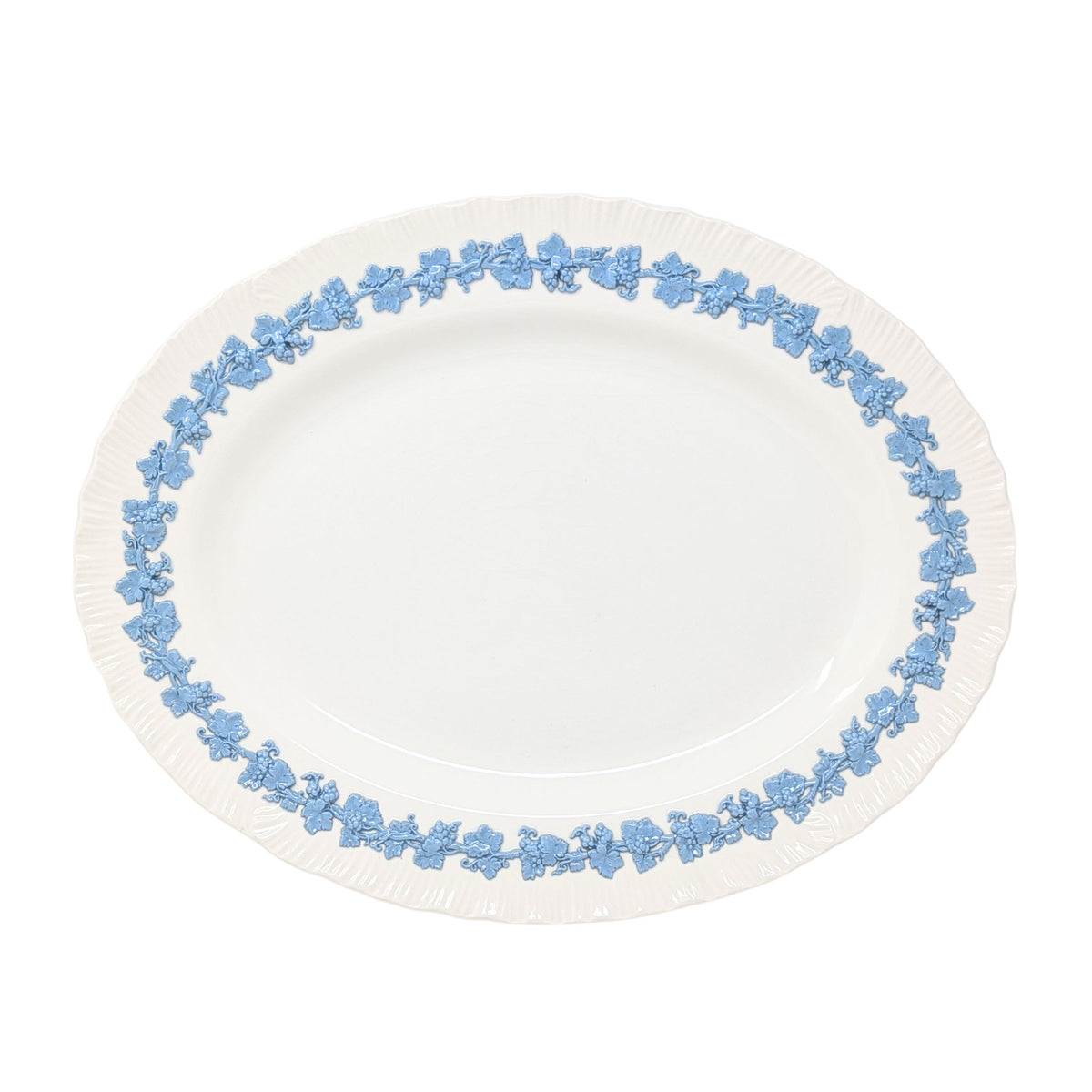 Wedgwood "Lavender on Cream" Shell Edge 16" Oval Serving Platter