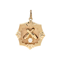 14K Gold & Pearl 1950’s Bowling Pendant/Charm