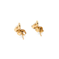 14K Gold Pear Cut Fire Opal Stud Earrings