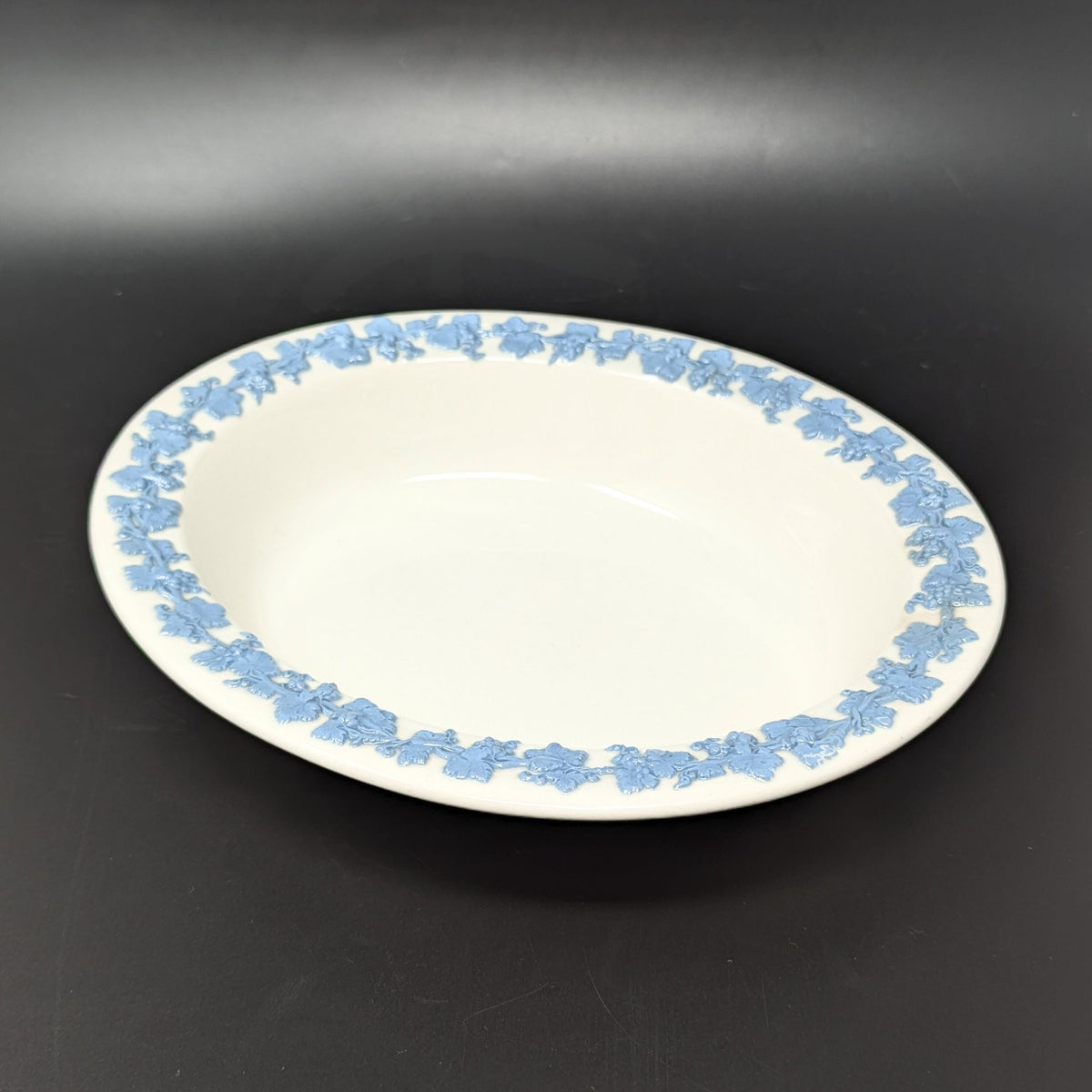 Wedgwood "Lavender on Cream" 9" Oval Vegetable/Serving Bowl