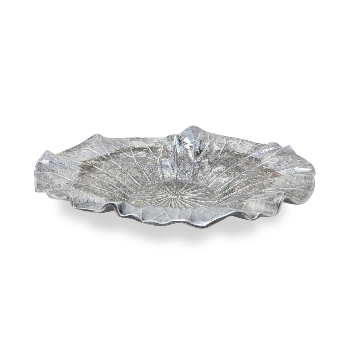 Virginia Metalcrafters #3516 1948 13" Aluminum Lotis Leaf Bowl