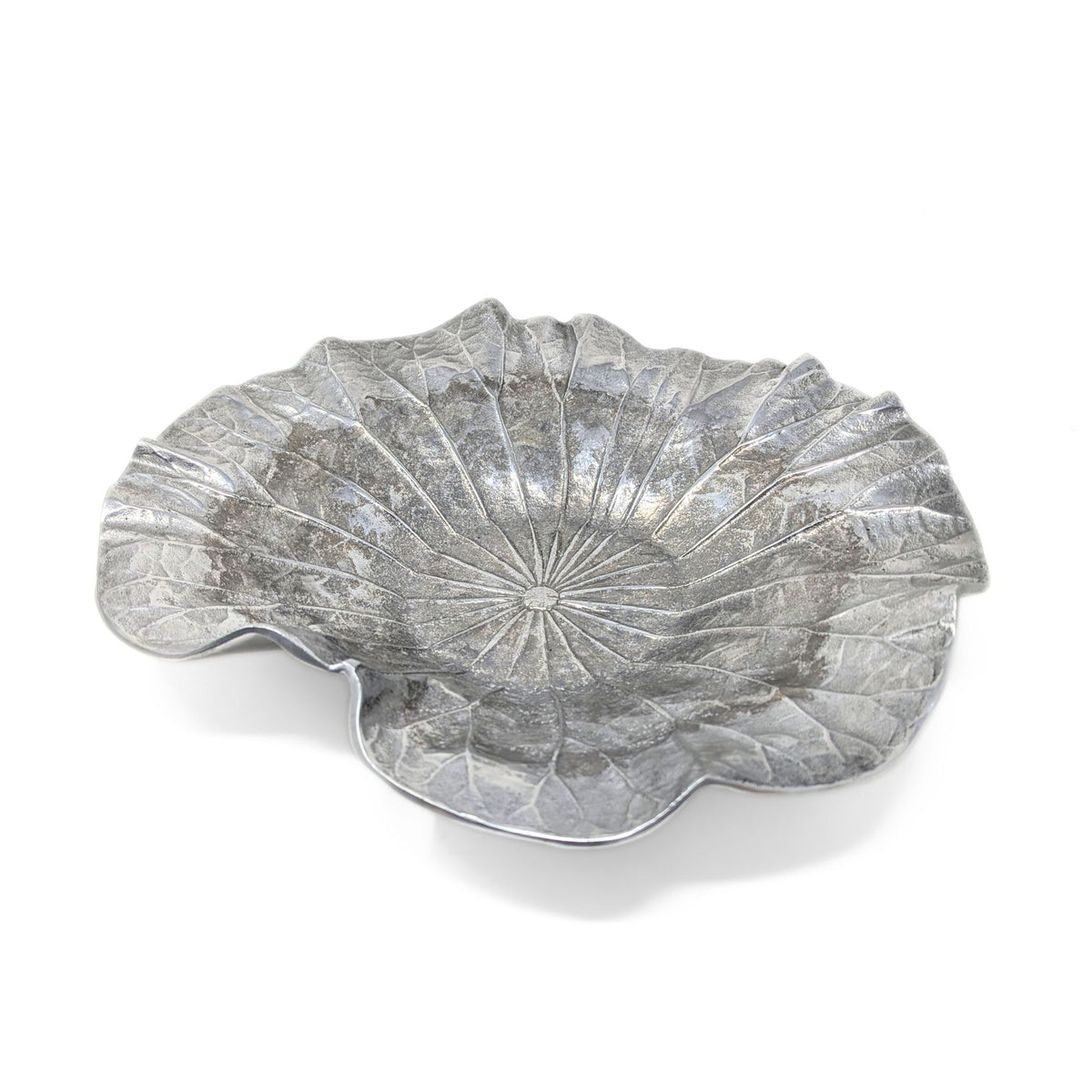 Virginia Metalcrafters #3516 1948 13" Aluminum Lotis Leaf Bowl
