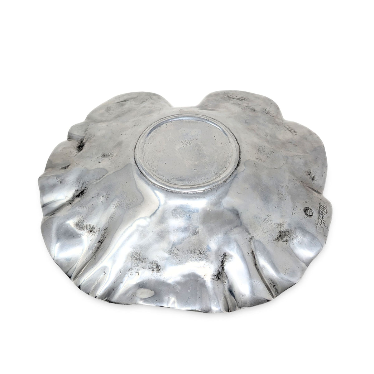Virginia Metalcrafters #3516 1948 13" Aluminum Lotis Leaf Bowl