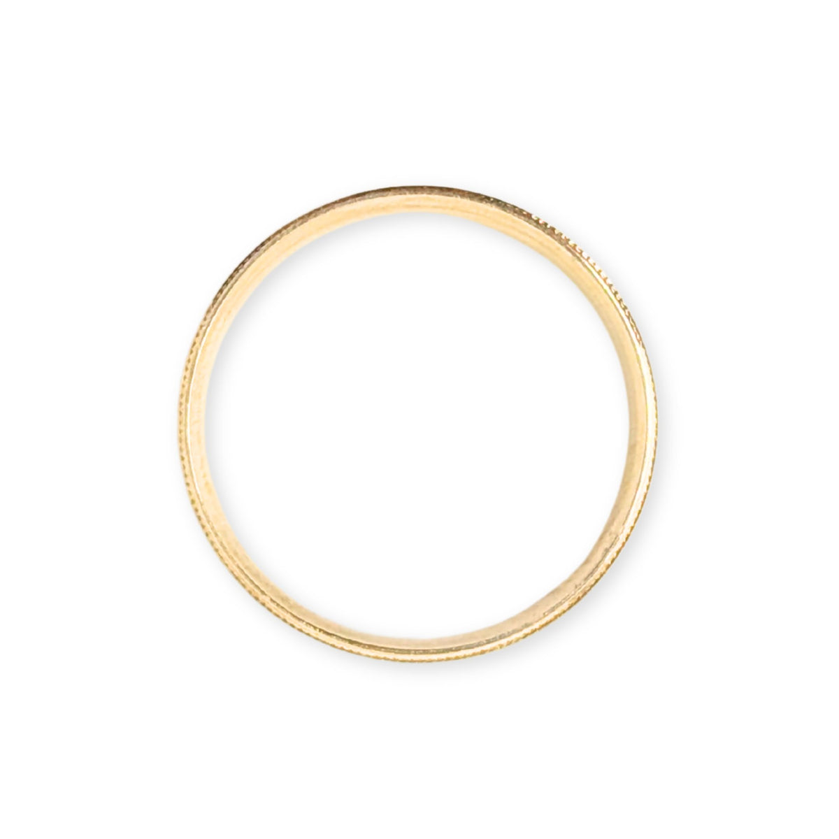 10K Two-Tone Gold Diamond Cut 6mm Wedding Band - Size 7.75