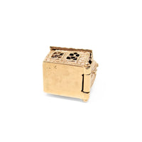 9K Gold & White Sapphire Chapel W/ Wedding Ring Set Charm