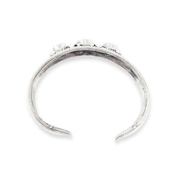 Vintage Sterling Silver Garnet Cuff Bracelet