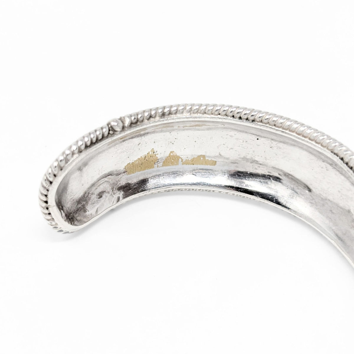 Vintage Sterling Silver Garnet Cuff Bracelet
