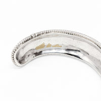 Vintage Sterling Silver Garnet Cuff Bracelet