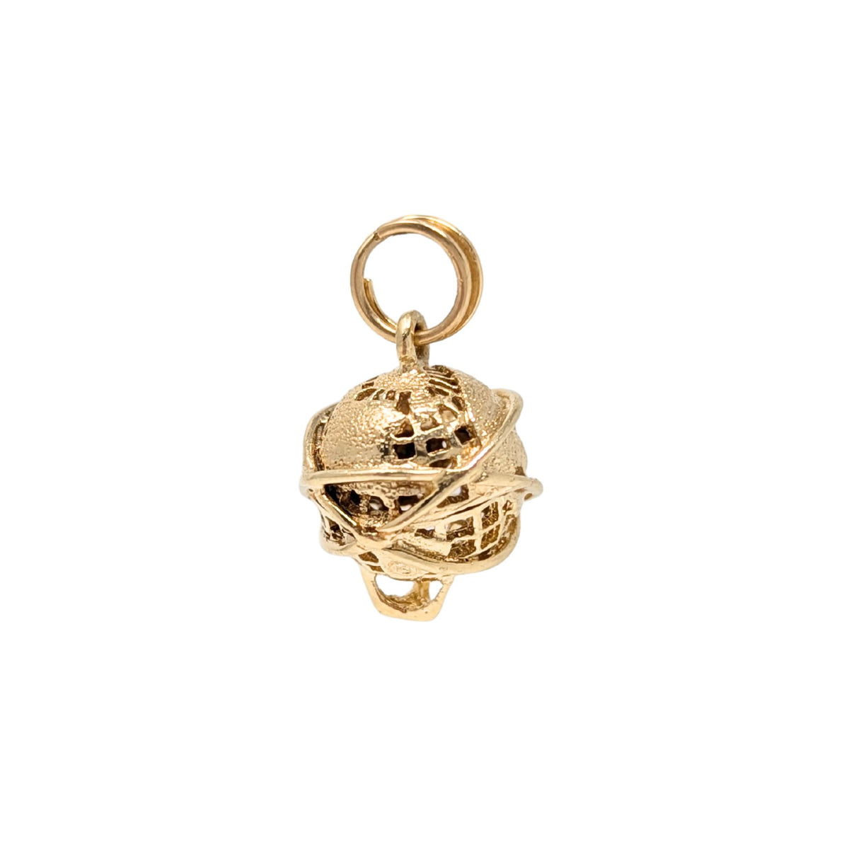 14K Gold 1950’s Armillary Sphere World Globe Charm