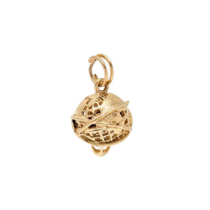 14K Gold 1950’s Armillary Sphere World Globe Charm