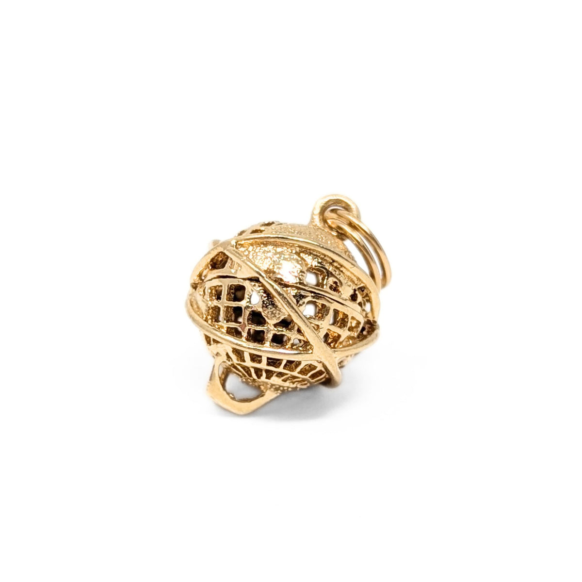 14K Gold 1950’s Armillary Sphere World Globe Charm