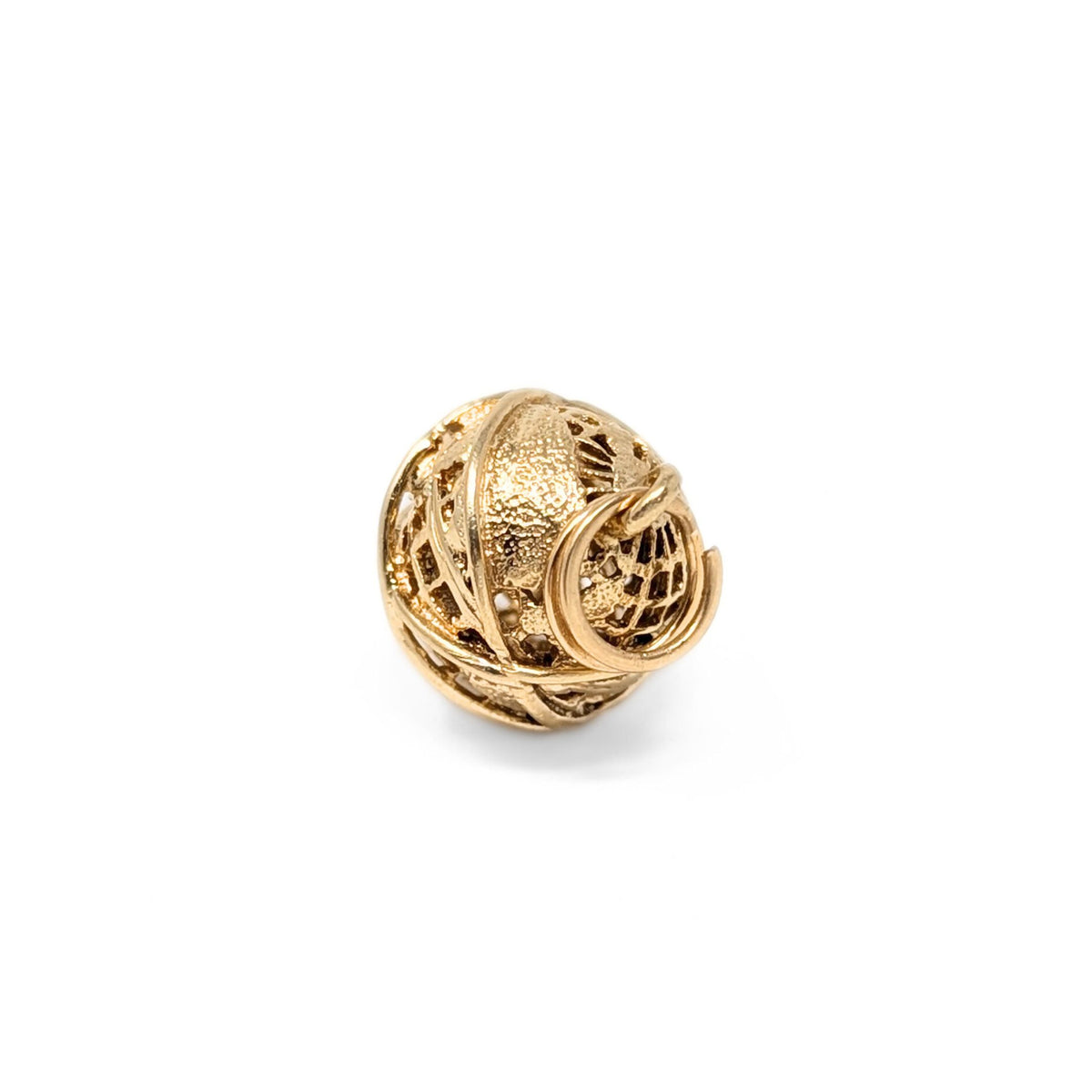 14K Gold 1950’s Armillary Sphere World Globe Charm