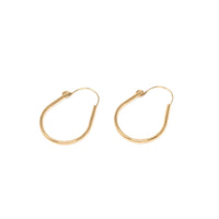 14K Gold Hollow Horseshoe Hoop Earrings